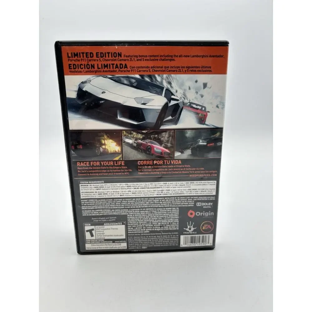 Need for Speed: The Run Limited Edition ( PC DVD-ROM, 2011) 2 Discs VG Condition